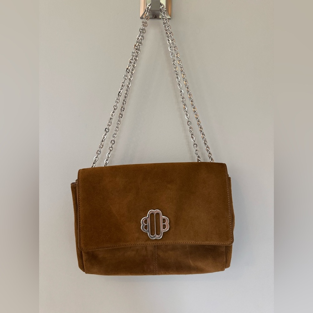 Maje Clover Soft Shoulder Bag in Calf Leather